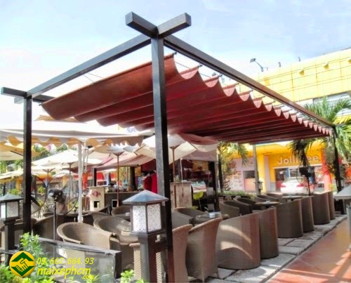 Mái xếp quán cafe q1