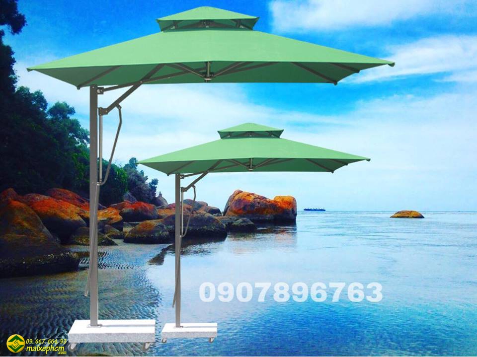 Dù che hồ bơi lệch tâm vuông